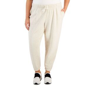 ID Ideology Plus Size Solid Fleece Jogger Pants